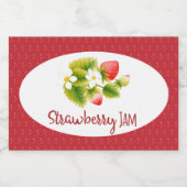 Strawberry Jam PReserves Canning Label Voedselcontainer Etiket (Enkel label)