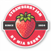 Strawberry Jam Sticker (Voorkant)