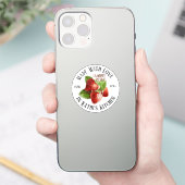 Strawberry Jelly Jam Jar Label Gemaakt met Love Gi (Telefoon)