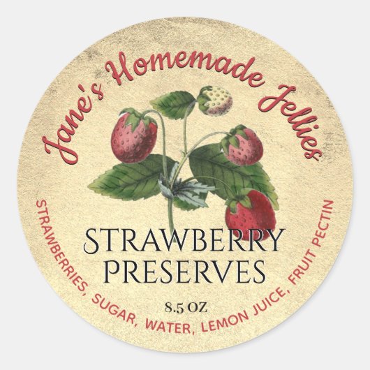 Strawberry Jelly Label Custom Illustration (Voorkant)