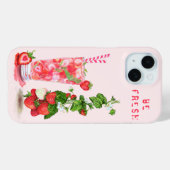 Strawberry Juice Drink iPhone Case - Aangepaste te (Achterkant (horizontaal))