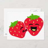Strawberry Kiss Briefkaart (Voorkant / Achterkant)