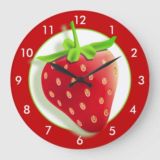 Strawberry Large Clock Grote Klok (Voorkant)