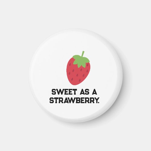 Strawberry Magnet | Cute Fruit-Themed Magnet Magneet (Voorkant)
