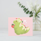 Strawberry Matcha Dinosaur  Briefkaart (Staand voorkant)