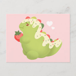 Strawberry Matcha Dinosaur  Briefkaart