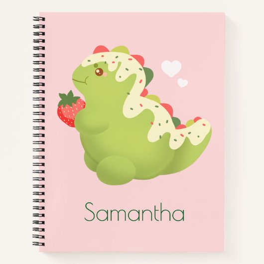 Strawberry Matcha Dinosaur  Notitieboek (Voorkant)
