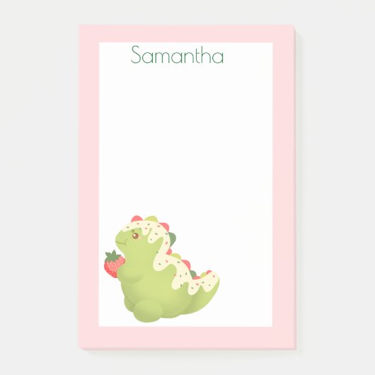 Strawberry Matcha Dinosaur  Post-it® Notes (Voorkant)