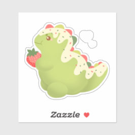 Strawberry Matcha Dinosaur  Sticker