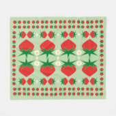 Strawberry Medium Fleece Blanket Deken (Voorkant (Horizontaal))