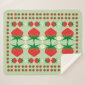 Strawberry Medium Sherpa Blanket Deken (Voorkant (horizontaal))