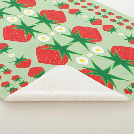 Strawberry Medium Sherpa Blanket Sherpa Deken (3/4)