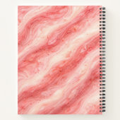 Strawberry Milkshake Marble Texture Notitieboek (Achterkant)