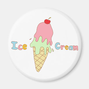 Strawberry Mint Ice Cone Magneet