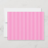 Strawberry Modern Open Hearts Striped Note Card Notitiekaartje (Achterkant)