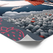 Strawberry Moon Kleurenprint Poster (Hoek)