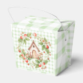 Strawberry Mouse Green Gingham Favoriet Box Bedankdoosjes (Achterkant)
