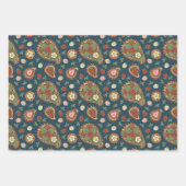 Strawberry Paisley Pattern Wrapping Paper Sheets (Voorkant)