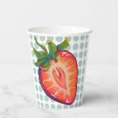 Strawberry  papieren bekers (Achterkant)