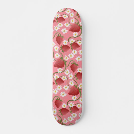 Strawberry Patch Red en roze Skateboard (Voorkant)
