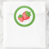 Strawberry Patch Ronde Sticker (Tas)