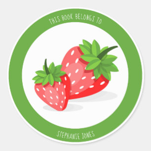 Strawberry Patch Ronde Sticker