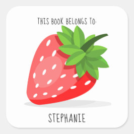 Strawberry Patch Vierkante Sticker