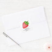 Strawberry Patch Vierkante Sticker (Envelop)