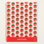 Strawberry Pattern Aangepaste naam Planner (Voorkant)