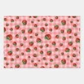 Strawberry Pattern Baby Shower  Inpakpapier Vel (Voorkant 2)