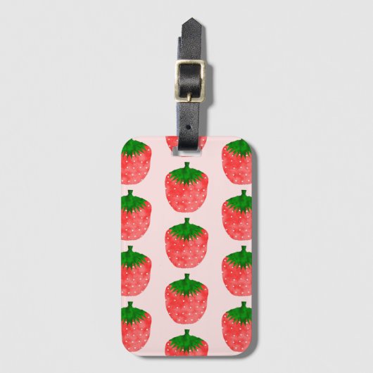 Strawberry Pattern Bagagelabel (Voorkant (verticaal))