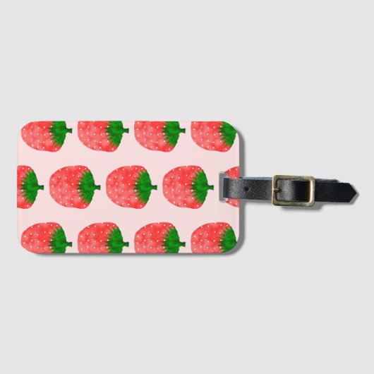 Strawberry Pattern Bagagelabel (Voorkant (horizontaal))