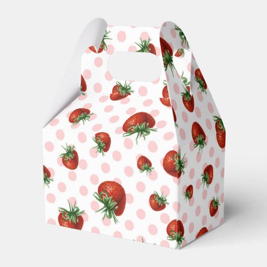 Strawberry Pattern Bedankdoosjes (Achterkant)