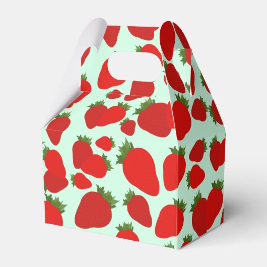 Strawberry Pattern Bedankdoosjes (Voorkant Zijde)