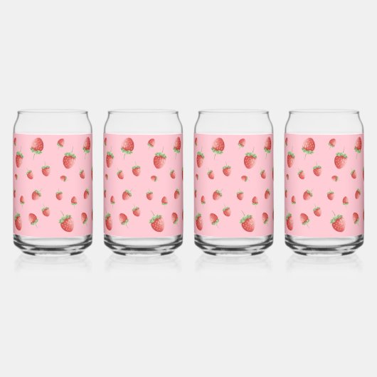 Strawberry Pattern Blikvorm Glas (Rechts)