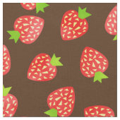 Strawberry Pattern Brown of Custom Color Stof (Close Up)