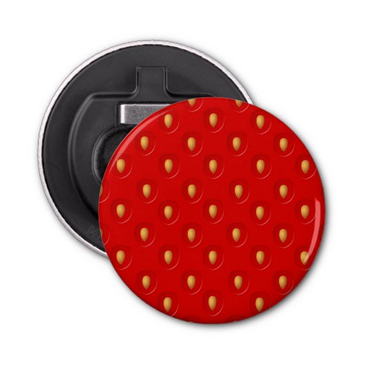 Strawberry Pattern Button Flesopener (Voorkant)