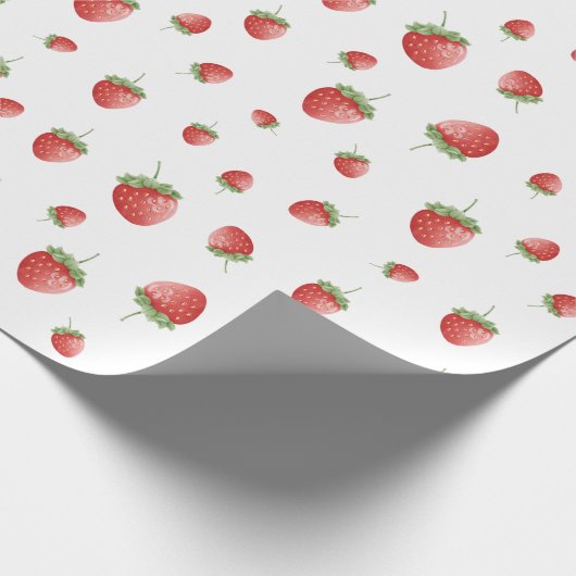 Strawberry Pattern Cadeaupapier (Hoek)