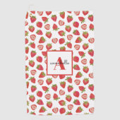 Strawberry Pattern Golfhanddoek (Voorkant)