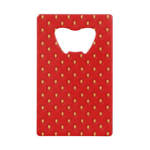 Strawberry Pattern Kredietkaart Flessenopener