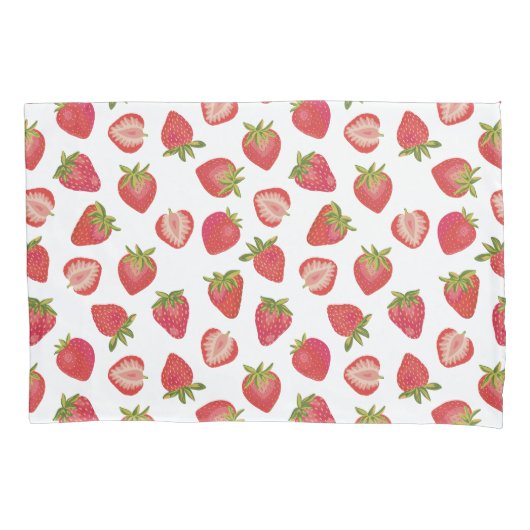 Strawberry Pattern Kussensloop (Voorkant)