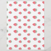  Strawberry Pattern Paper Briefpapier (Achterkant)