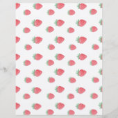  Strawberry Pattern Paper Briefpapier (Voorkant)