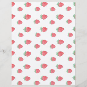  Strawberry Pattern Paper Briefpapier