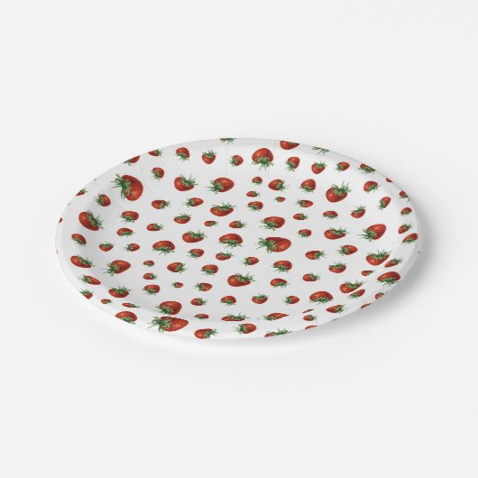 Strawberry Pattern Papieren Bordje (Gekanteld)