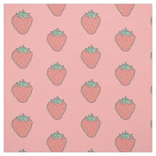 Strawberry Pattern Stof (Swatch)