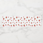 Strawberry Pattern Waterfles Etiket (Enkel label)