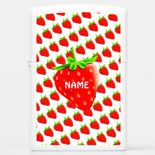 Strawberry Pattern Zippo Lighter (Voorkant)