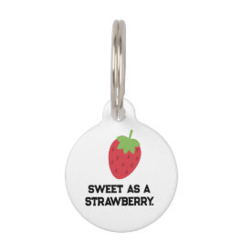 Strawberry Pet Tag | Cute Fruit-Themed Collar Huisdierpenning