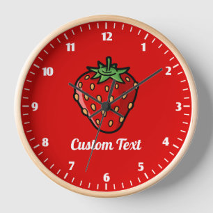 Strawberry Piccon Large Clock